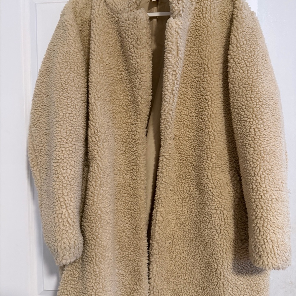 H&M Beige Teddy Jacket - Picture 4 of 4